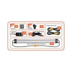 Spot And Worklights Hardkorr 2 Bar Tri Colour LED Camp Light Kit